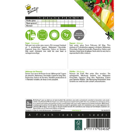 Buzzy Pepper - Mixed - 5 Varieties - Buy Vegetable Seeds?
