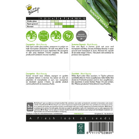 Buzzy Courgette - Black Beauty Seeds - Buy Vegetable Seeds? - Garden Select