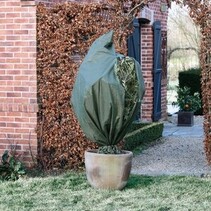 Winter cover with zip cover Ø1.50x2 mt green