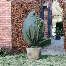 Winter cover with zip cover Ø2.50x3 mt green