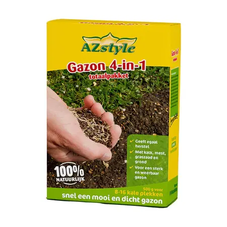 Gazonherstel 4 in 1 - 500 Gram Graszaad - Totaalpakket - Garden Select