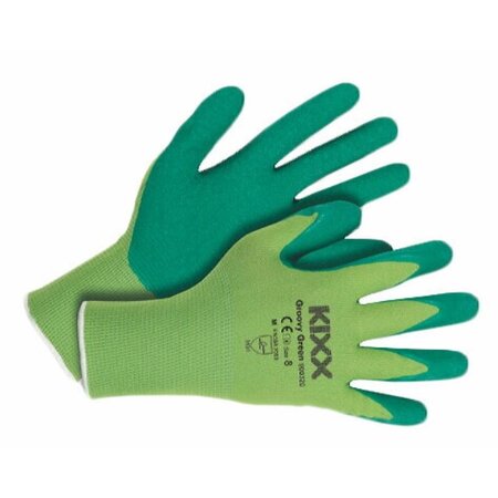 KIXX Garden Gloves - Groovy Green - Size 8 - Prof Quality - Garden-Select.com
