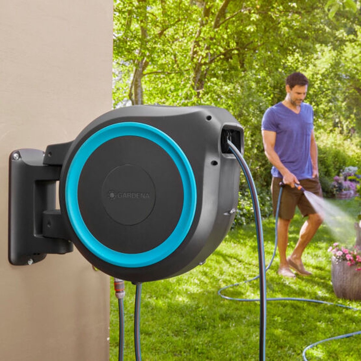 Wandschlauchbox RollUp M/L 25 m Inkl. Gardena Sprinkler