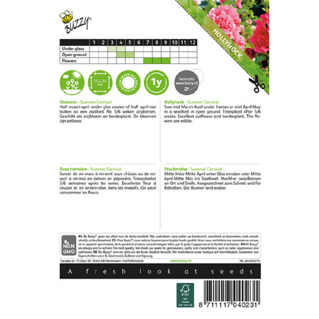 Buzzy Hollyhock - Summer Carnival - Buy Annual Flower Seeds? - Garden-Select.com