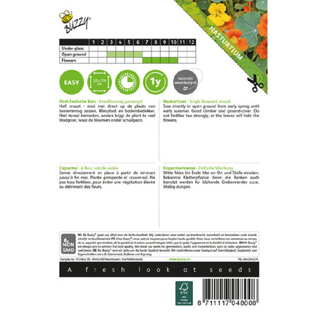 Buzzy Nasturtium - Single Flowered - Buy flower seeds? - Garden-Select.com