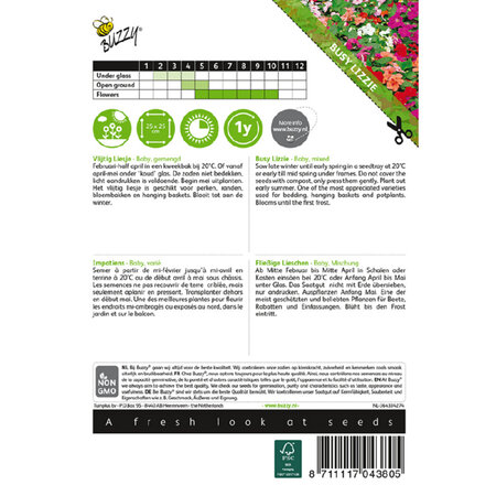 Buzzy Busy Lizzie - Baby Mixed - Buy Flower Seeds Online? - Garden-Select.com