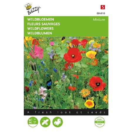 Buzzy Wildflowers - Mix - Buy Mixed Flower Seeds Online? Garden-Select.com