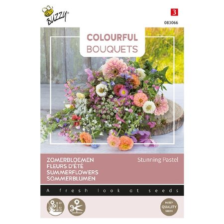 Buzzy Zomerbloemen - Stunning Pastel - Online Bloemzaden Kopen? Garden-Select.com