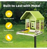 Birdfy Metal bird feeder with built-in camera and solar panel