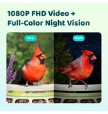 Birdfy Metaal voederhuisje met ingebouwde camera en zonnepaneel