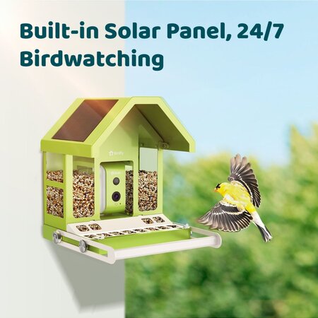Birdfy Metall-Vogelfutterhaus mit integrierter Kamera und Solarpanel