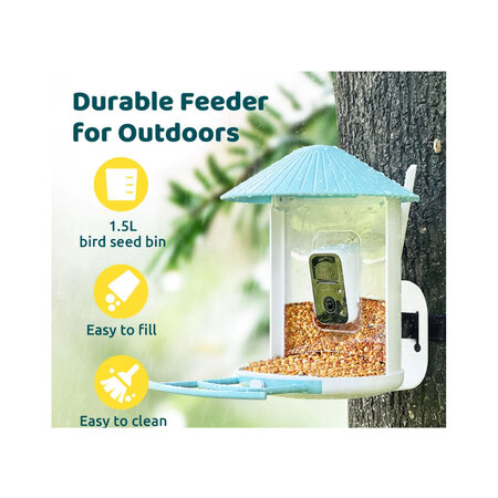 Birdfy Voederhuisje met Camera en Zonnepaneel - Gratis Bezorgd - Garden Select