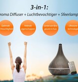 Aroma Diffuser - Lotus Pro - Dark Wood with LED Lighting - Garden Select