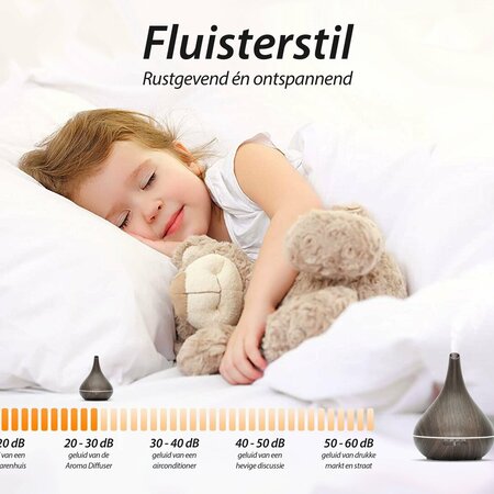 Aroma Diffuser – Lotus Pro – Dunkles Holz mit LED-Beleuchtung – Garden Select