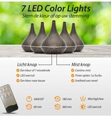 Aroma Diffuser - Lotus Pro - Dark Wood with LED Lighting - Garden Select
