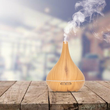 Aroma Diffuser - Lotus Pro - Light Wood - With LED Lighting - Garden Select
