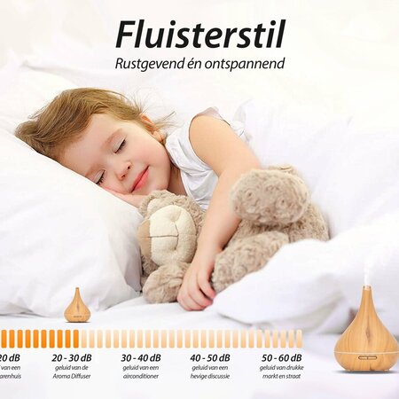 Aroma Diffuser - Lotus Pro - Light Wood - With LED Lighting - Garden Select