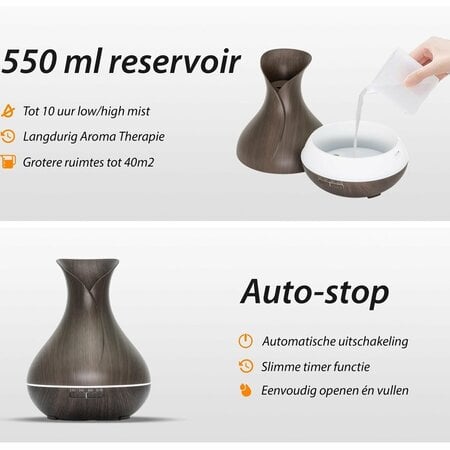 Aroma Diffuser - Vitality Pro - Dark Wood - Luxe Uitvoering - Garden Select