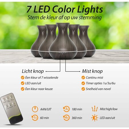 Aroma Diffuser – Vitality Pro – Dunkles Holz – Luxusausführung – Garden Select