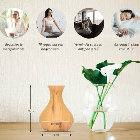 Aroma Diffuser – Vitality Pro – Light Wood – Luxusausführung – Mit LED-Beleuchtung