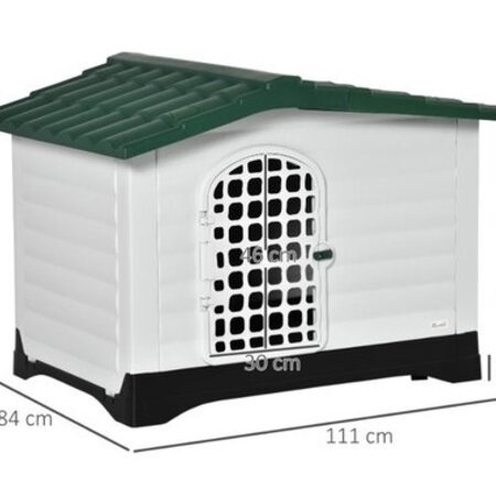 Topmast Hondenhok Rooftop - 111 x 84 x 80 cm - Kunststof - Hondenhok Voor Buiten