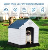 Topmast Dachterrassen-Hundehaus - 111 x 84 x 80 cm - Kunststoff - Hundehaus für den Außenbereich