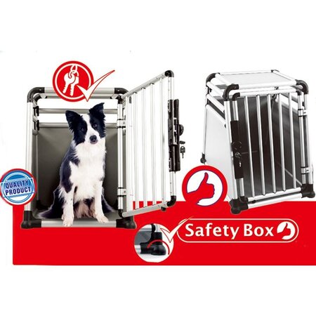 Topmast Premium-Aluminium-Autobox + Schloss – 94 x 68 x 69 cm – Hundetransport – Garden Select