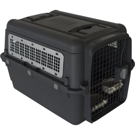Topmast Pawsport Travel Crate - IATA Transport Box - Medium - 71 x 51 x 48 cm - Anthracite - Garden Select