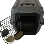 Topmast Pawsport Reisbench - IATA Transport Box - M - 71 x 51 x 48 cm. - Antraciet - Garden Select