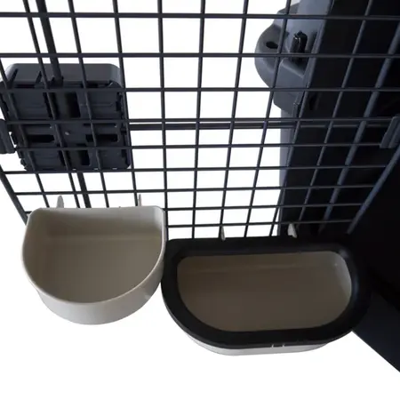 Topmast Pawsport Travel Crate - IATA Transport Box - Medium - 71 x 51 x 48 cm - Anthracite - Garden Select