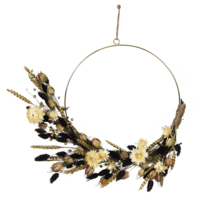 Droogbloemen - Dryflower 'X-mas brown/gold'