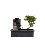 Bonsai met Buddha - Bonsai - Hoogte 25-35cm - ⌀29cm