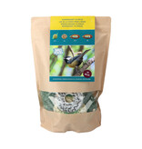 Birdhouse - Beach House Aruba Blue with Bird Food - Garden Select