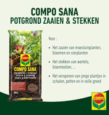 Compo Sana zaai & stekgrond 20 lt - Voor goede wortelontwikkeling en gelijkmatige kieming.