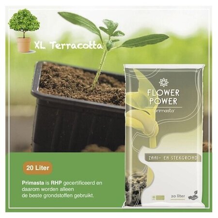 Flower Power Zaai-en Stekgrond 20 lt. - Voor Een Uitstekende Wortelvorming
