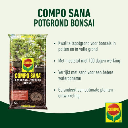 Compo Sana bonsaipotgrond 5 lt - De Beste Voeding Voor Bonsaiboompjes - Garden Select