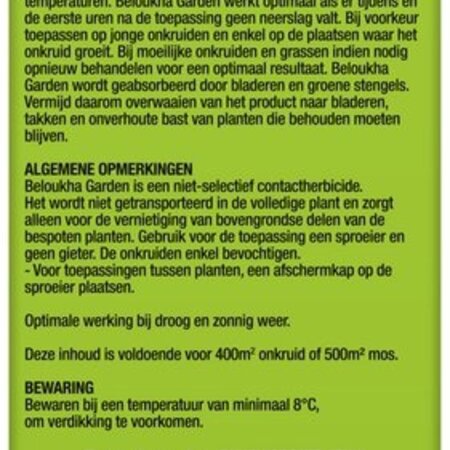 Protect Garden Beloukha Garden 900 ml – 400 m² – Gegen Unkraut und Moos – Garden Select