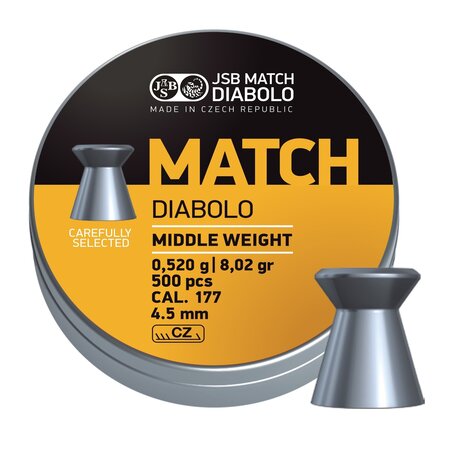 JSB JSB Match Diabolo Middle Weight 4,49 mm 8,02 gr – 500 stuks