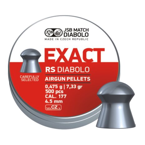 JSB JSB Exact RS Diabolo 4.52 mm 7.33 gr – 500 pcs. JSB JSB Exact RS Diabolo 4.52 mm 7.33 gr – 500 pcs.