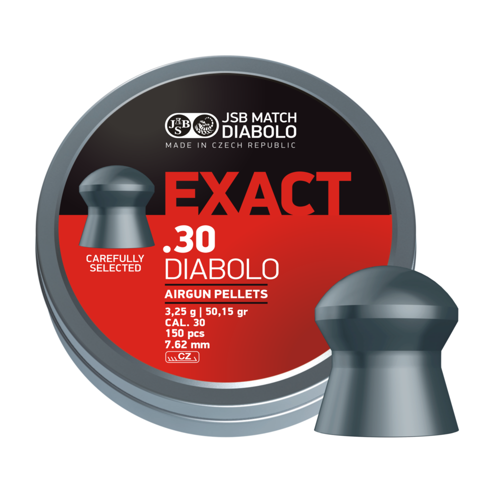 JSB JSB Exact Diabolo 7,62 mm / .30 50,15 gr – 150 stuks JSB JSB Exact Diabolo 7,62 mm / .30 50,15 gr – 150 stuks