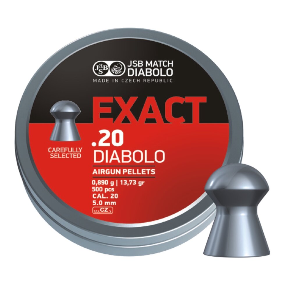 JSB JSB Exact Diabolo 5,10 mm / .20 13,73 gr – 500 stuks JSB JSB Exact Diabolo 5,10 mm / .20 13,73 gr – 500 stuks