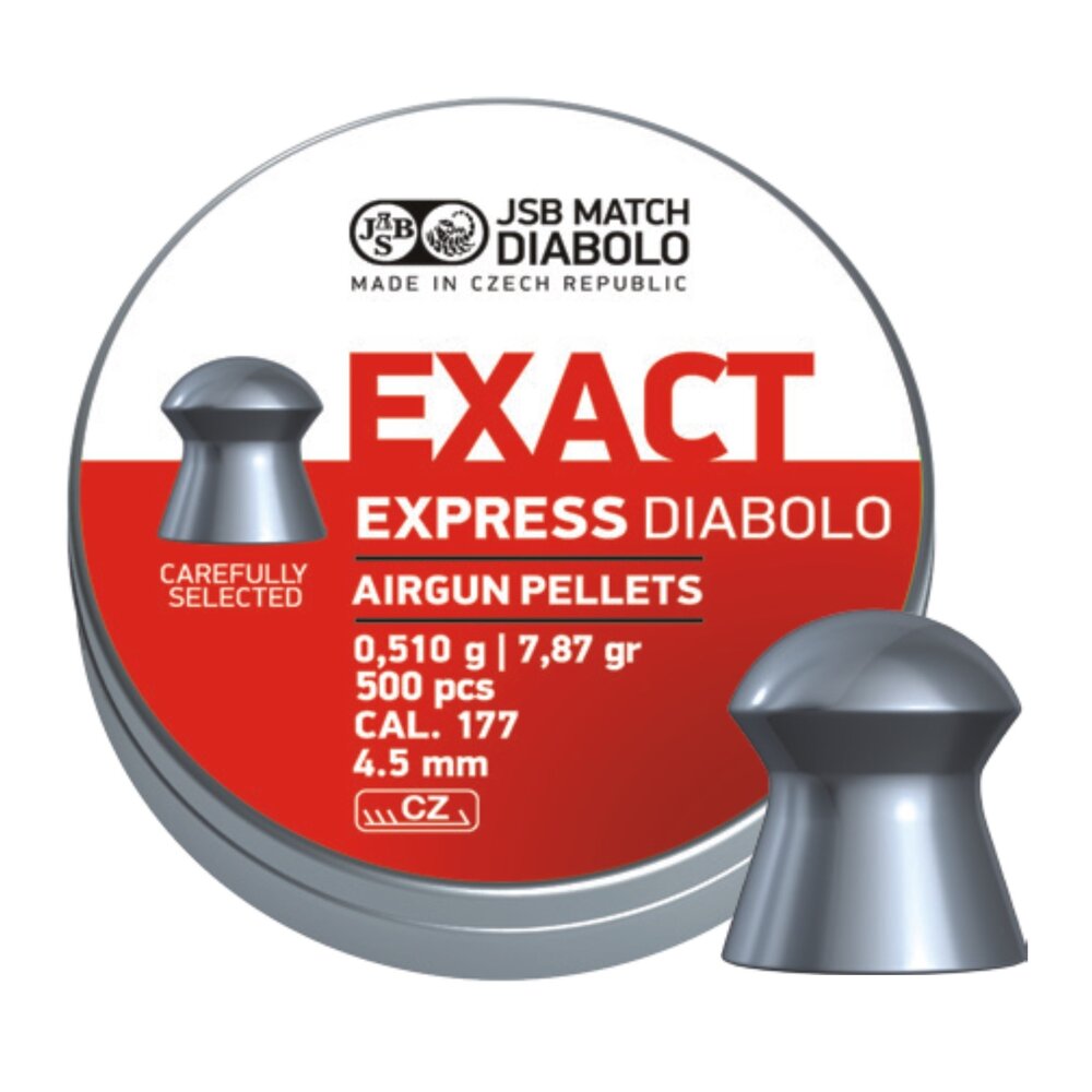 JSB JSB Exact Express Diabolo 4,52 mm 7,87 gr – 500 stuks JSB JSB Exact Express Diabolo 4,52 mm 7,87 gr – 500 stuks