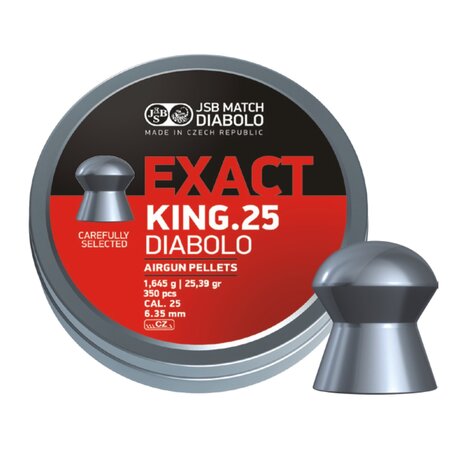 JSB JSB Exact King Diabolo 6,35 mm / .25 25,39 gr – 350 stuks