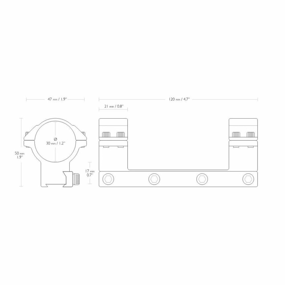 Hawke Hawke Match mounts 30 mm 9 - 11 mm High Hawke Hawke Match mounts 30 mm 9 - 11 mm High