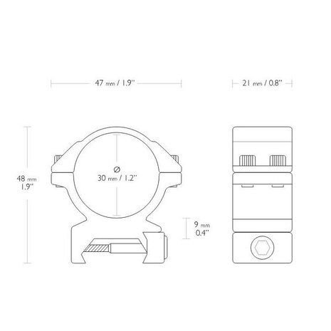 Hawke Hawke Match Montage 30 mm Weaver Medium Hawke Hawke Match Montage 30 mm Weaver Medium