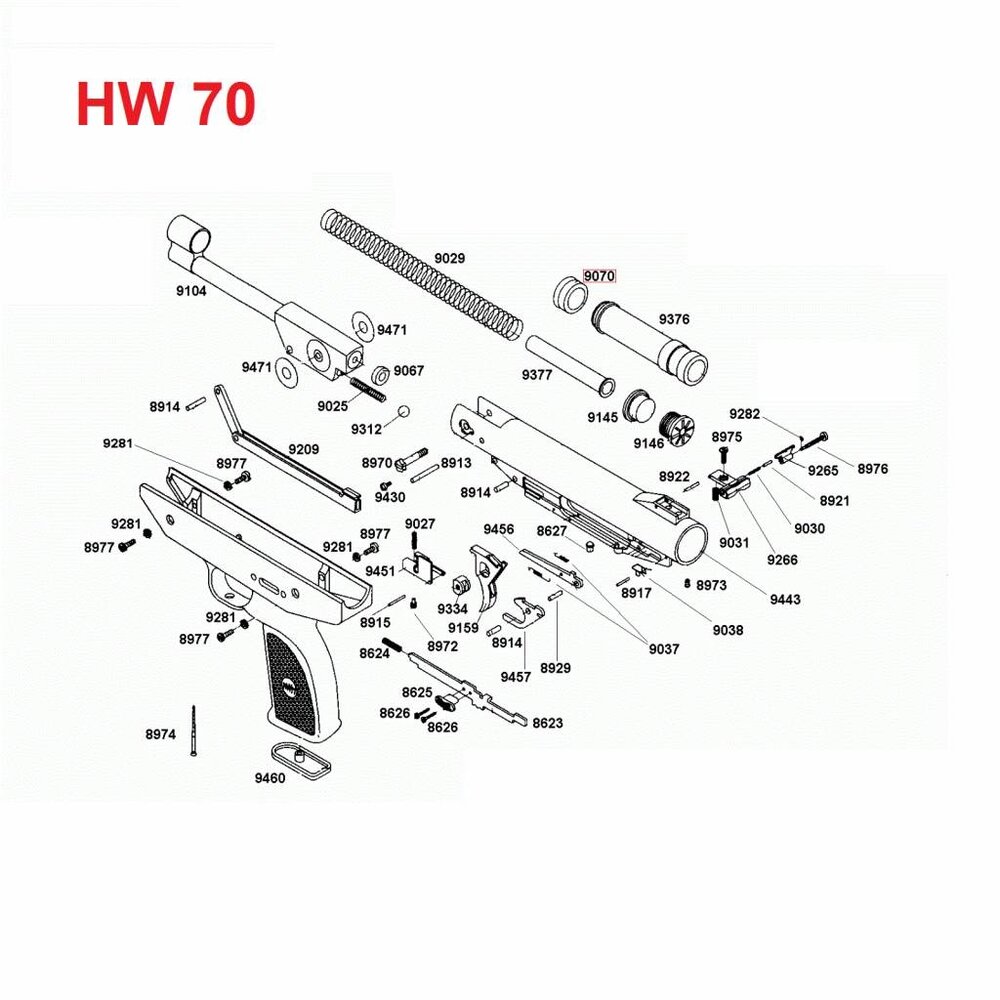 Weihrauch Weihrauch Piston Seal 9070 25 mm for HW30, HW50, HW55, HW70, HW77 and HW97