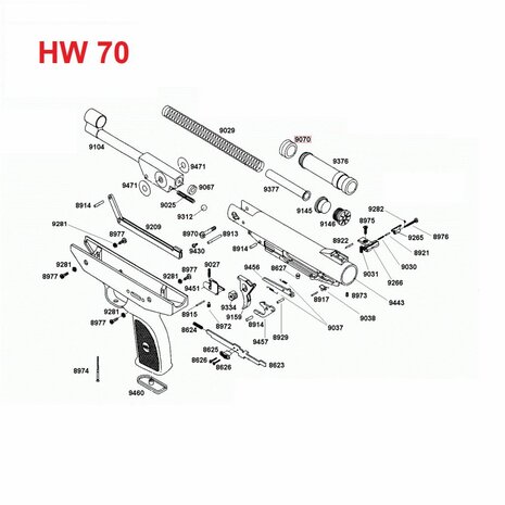 Weihrauch Weihrauch Piston Seal 9070 25 mm for HW30, HW50, HW55, HW70, HW77 and HW97