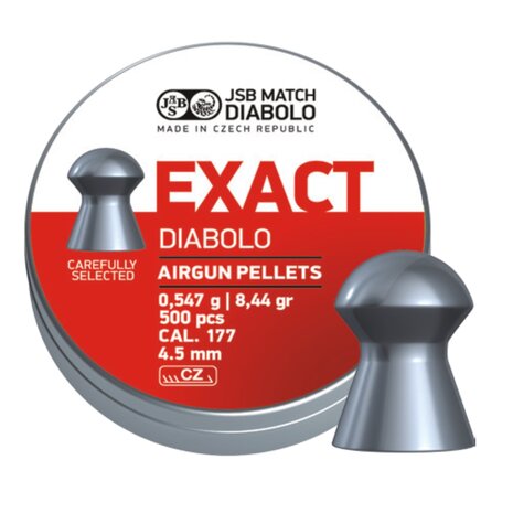 JSB JSB Exact Diabolo 4.50 mm 8.44 gr – 500 pcs. JSB JSB Exact Diabolo 4.50 mm 8.44 gr – 500 pcs.