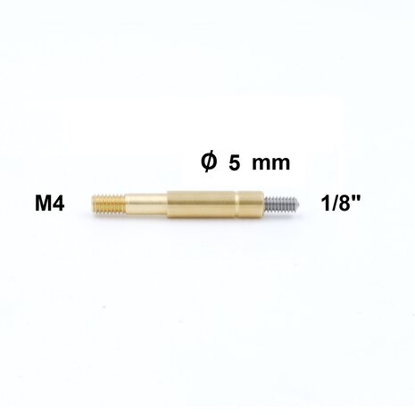 Cleaning Rod Adapter Niebling M4 external thread - 1/8" external thread Cleaning Rod Adapter Niebling M4 external thread - 1/8" external thread