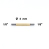 Cleaning Rod Adapter Dewey 1/8" external thread - 1/8" external thread Cleaning Rod Adapter Dewey 1/8" external thread - 1/8" external thread